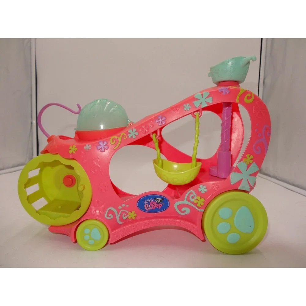 LPS Littlest‎ Pet Shop  Paw Powered Cruiser Car With Swing Hamster Wheel NO Pet